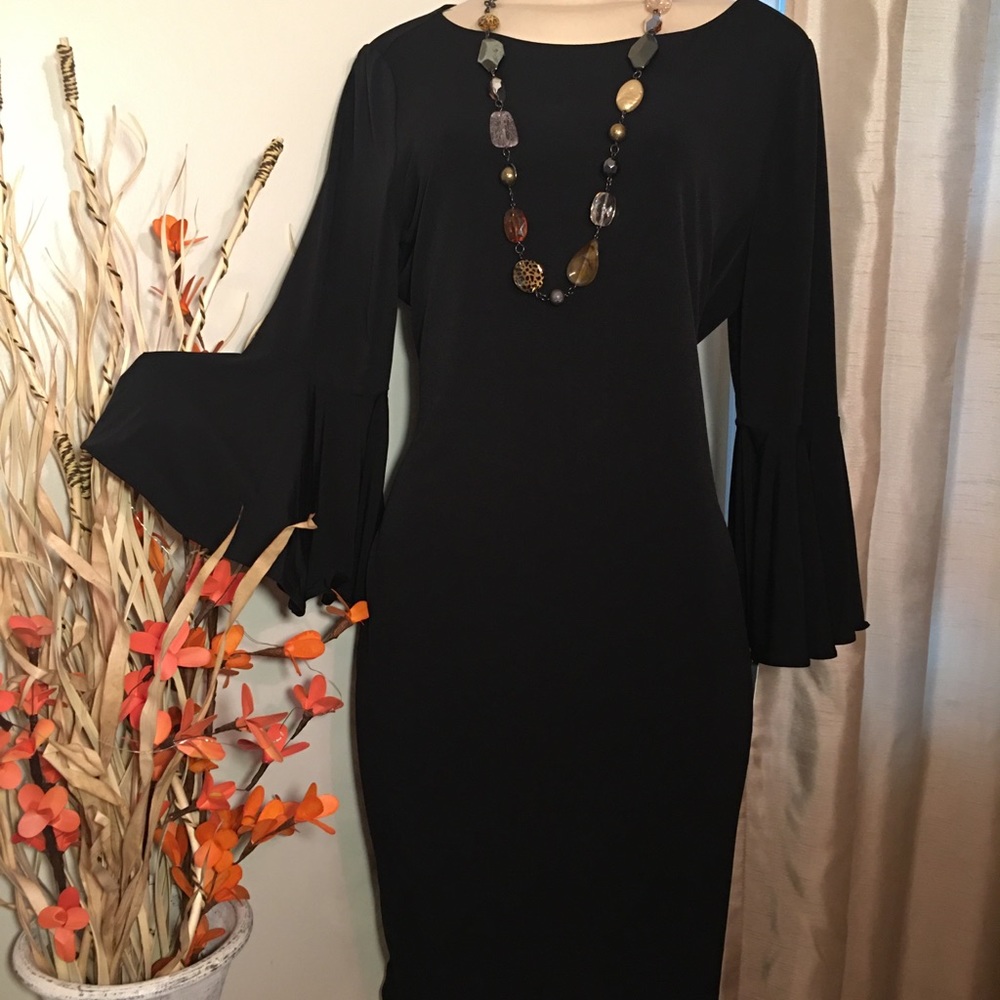 NWT Soft and smooth black long sleeve dress Sz 12
